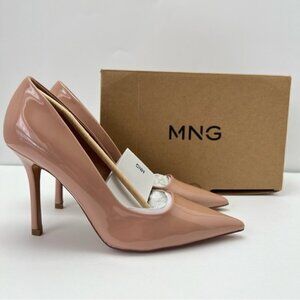 Mango - Ladies Pointed Toe Heel Shoes - Nude. Size: 6.5 (US). NIB